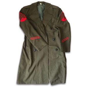 VTG 70s Post Vietnam War Military General Trench Jacket